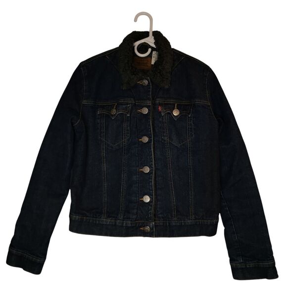 Levi's Women's Quilted Lined Denim Jean Jacket Sz Large - Picture 1 of 8